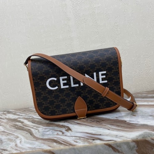 Celine TRIOMPHE SCHULTERTASCHE AUS TRIOMPHE CANVAS UND KALFKSIN 193902 SCHWARZ