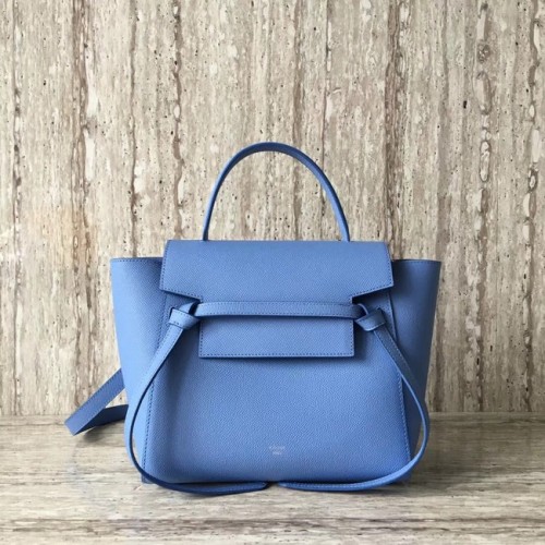 Celine Mini Belt Bag Original Kalbsleder A98310 himmelblau