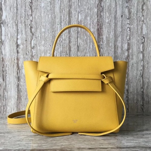 Celine Mini Gürteltasche Original Kalbsleder A98310 gelb
