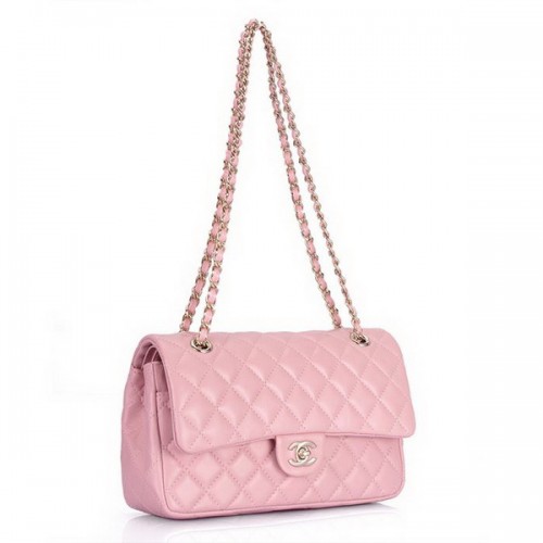 Chanel 2.55 Classic Series Flap Bag Rosa Leder 1112