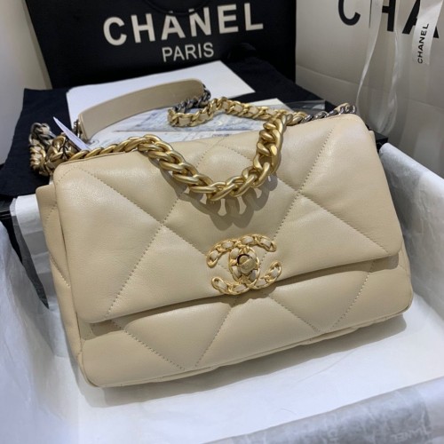 Chanel 19 Überschlagtasche AS1160 AS1161 AS1162 Nude