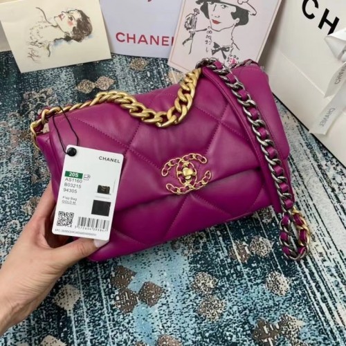 Chanel 19 Überschlagtasche AS1160 AS1161 AS1162 lila