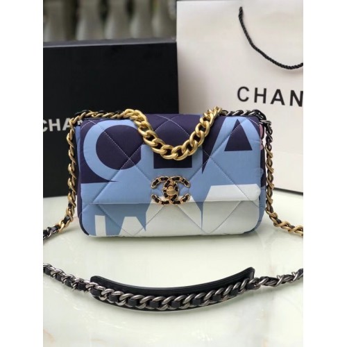 Chanel 19 Überschlagtasche AS1160 blau