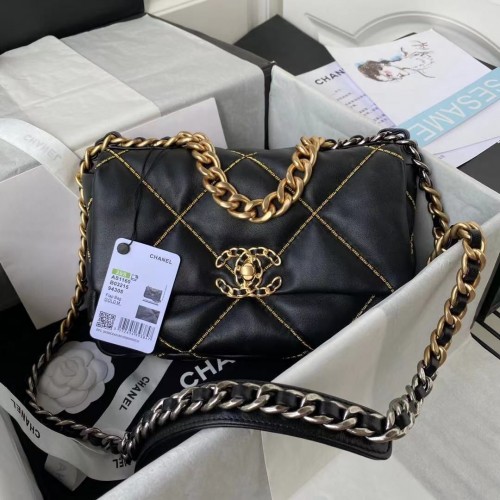 Chanel 19 Überschlagtasche AS1160A schwarz
