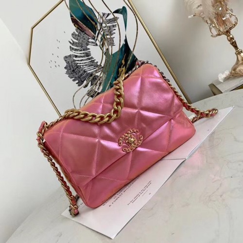 Chanel 19 Überschlagtasche AS1161 Pink