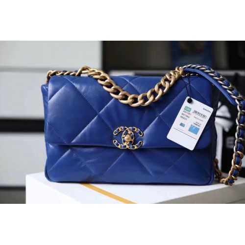 Chanel 19 Überschlagtasche AS1161 blau