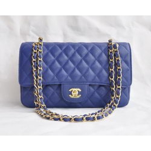 Chanel 2.55 Quilted Flap Bag 1112 Deep Blue mit goldener Hardware
