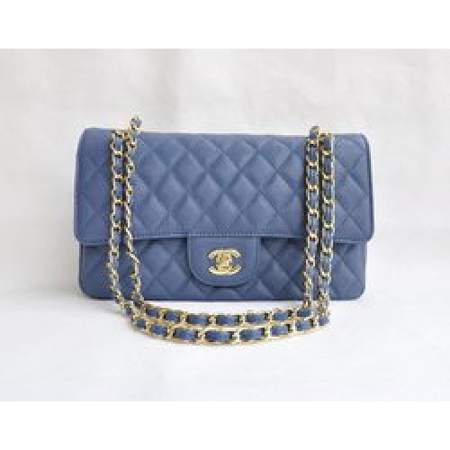 Chanel 2.55 Quilted Flap Bag 1112 Hellblau mit goldener Hardware