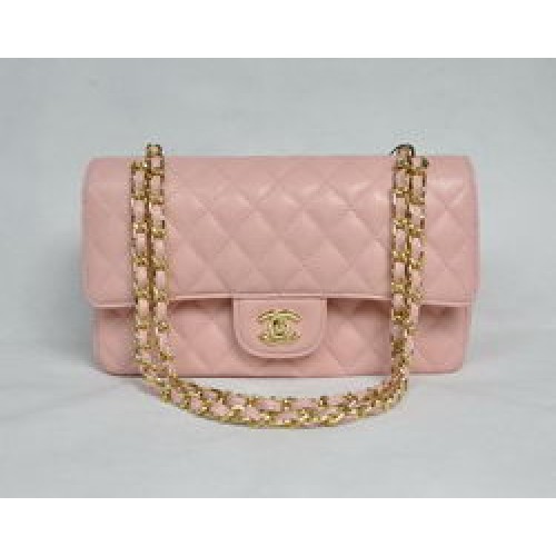 Chanel 2.55 Quilted Flap Bag 1112 Pink mit goldener Hardware
