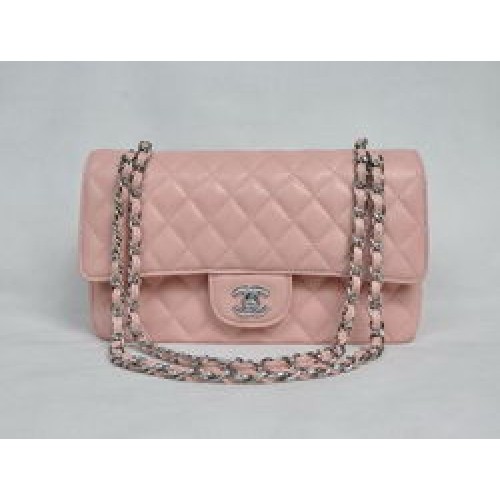 Chanel 2.55 Quilted Flap Bag 1112 Pink mit silberner Hardware