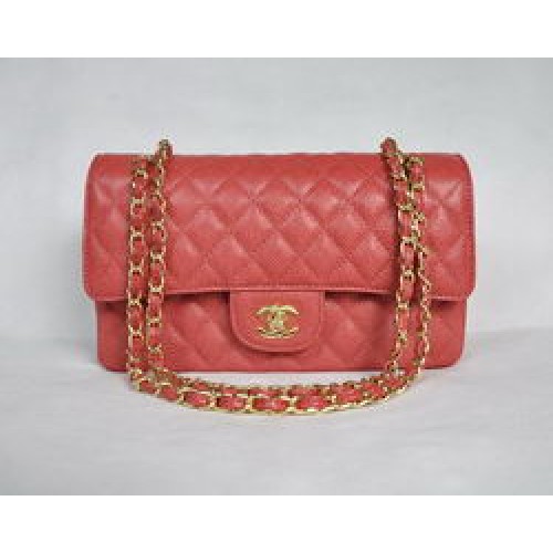 Chanel 2.55 Quilted Flap Bag 1112 Rot mit goldener Hardware