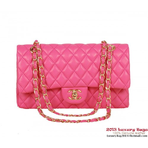 Chanel 2.55 Serie Tasche Rose Schafsleder 1112 Gold