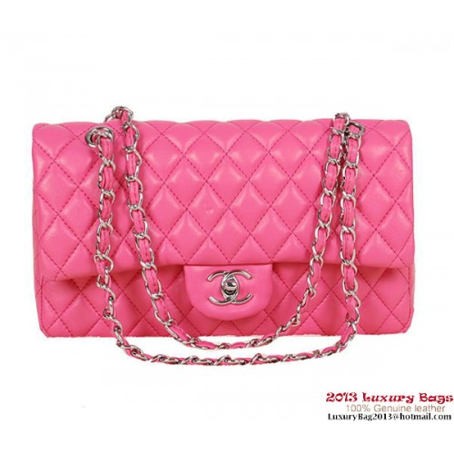 Chanel 2.55 Series Tasche Rose Schafsleder 1112 Silber