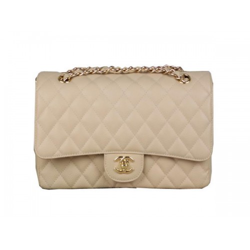 Chanel 2.55 Series Classic Flap Bag 1112 Apricot Cannage Pattern Original Leder Gold