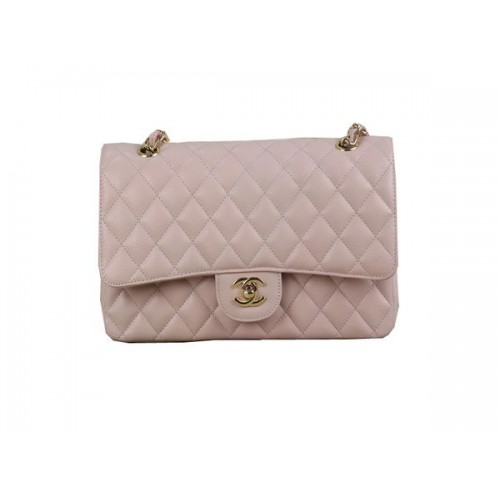Chanel 2.55 Series Classic Flap Bag 1112 Pink Cannage Pattern Original Leder Gold