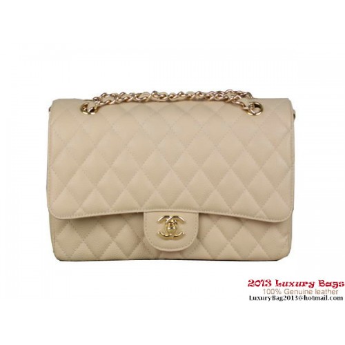 Chanel 2.55 Series Classic Flap Bag Original Cannage Patterns Leder Aprikose
