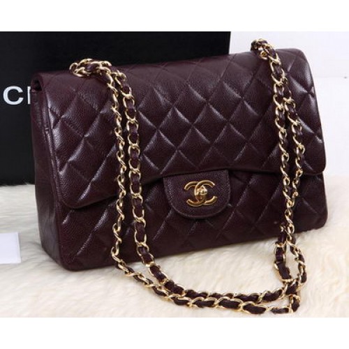 Chanel 2.55 Series Flap Bag Original Cannage Pattern Leder A1112 Burgund