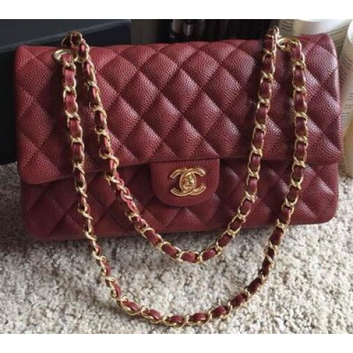 Chanel 2.55 Series Flap Bag Original Kaviarleder A1112 Burgund