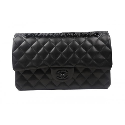 Chanel 2.55 Series Flap Bags Original Schaffell Leder A1112 Schwarz