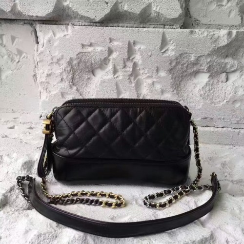 Chanel 2017 Gabrielle Original Leder Umhängetasche 17817 Schwarz