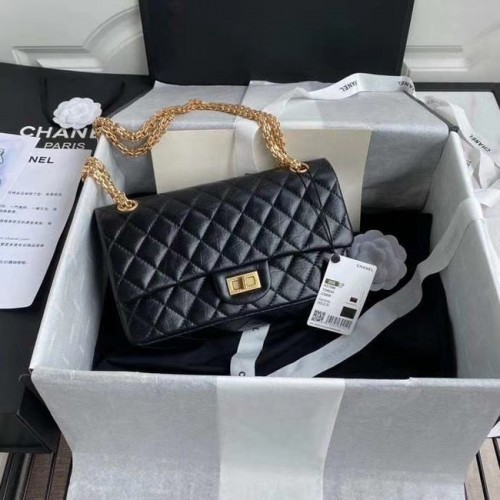 Chanel 2.55 Kalbsleder Flap Bag A37586 schwarz