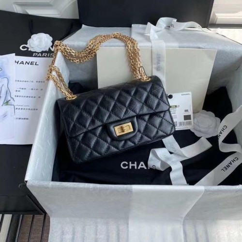 Chanel 2.55 Kalbsleder Flap Bag A37586 schwarz