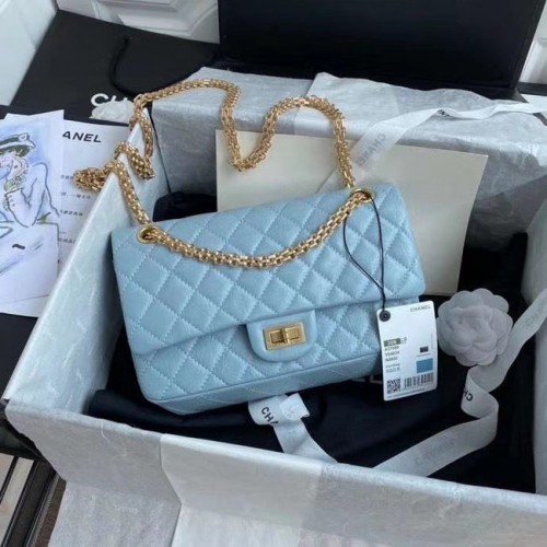 Chanel 2.55 Kalbsleder Flap Bag A37586 himmelblau