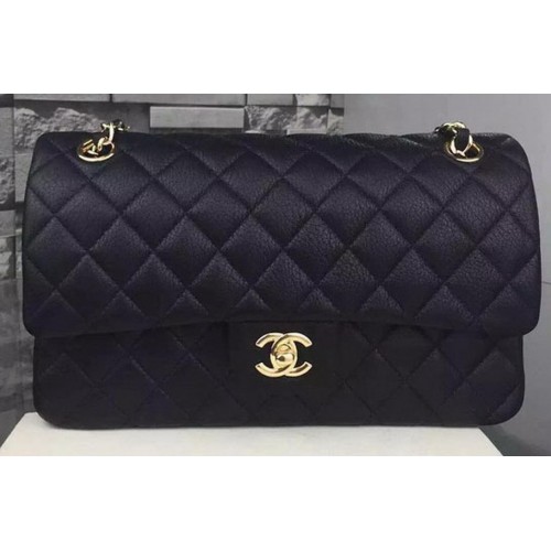 Chanel 2.55 Series Flap Bag Hirschleder A1112 Schwarz