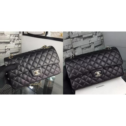 Chanel 2.55 Series Flap Bag Lammleder A5024 Schwarz