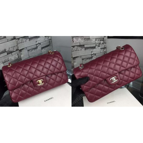 Chanel 2.55 Series Flap Bag Lammleder A5024 Burgund