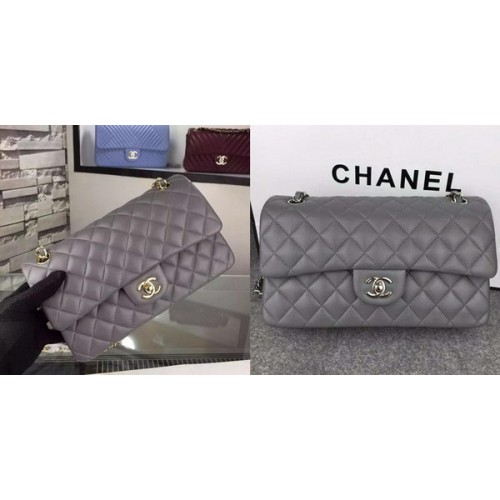 Chanel 2.55 Series Flap Bag Lammleder A5024 Grau