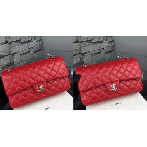 Chanel 2.55 Series Flap Bag Lammleder A5024 Rot