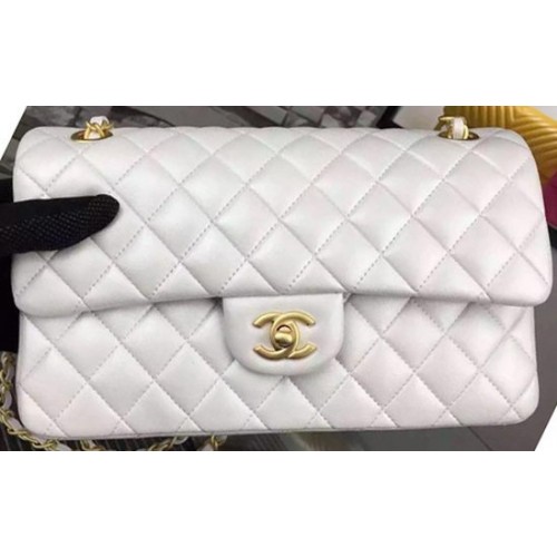 Chanel 2.55 Series Flap Bag OffWhite Schafsleder A06375 Gold