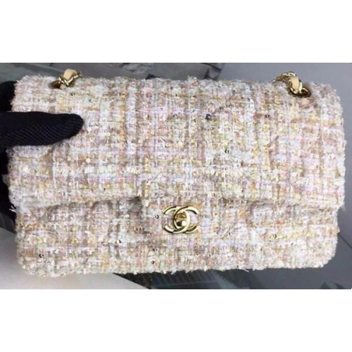 Chanel 2.55 Series Flap Bag Original Stoff A1025 Apricot