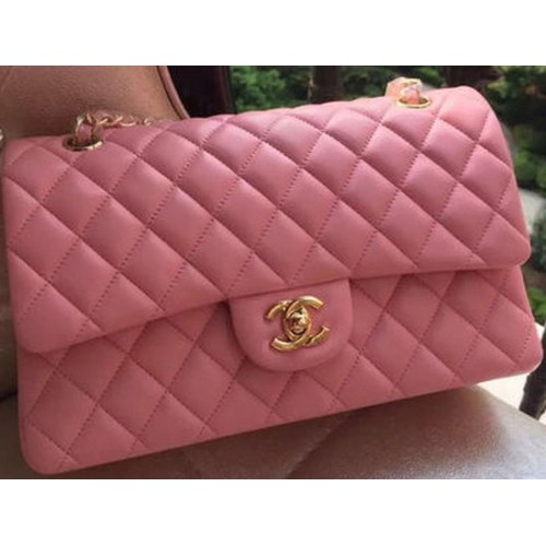 Chanel 2.55 Series Flap Bag Pink Original Leder A01112 Gold