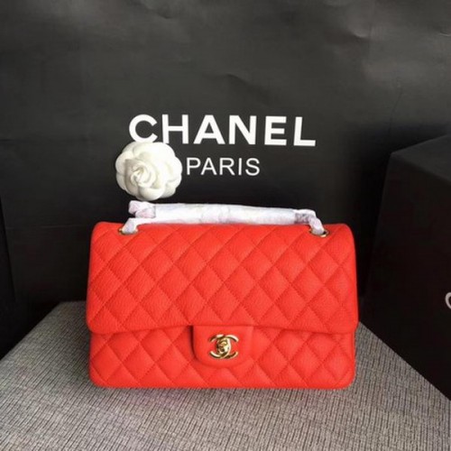 Chanel 2.55 Series Flap Bags Original Hirschleder A1112 Rot