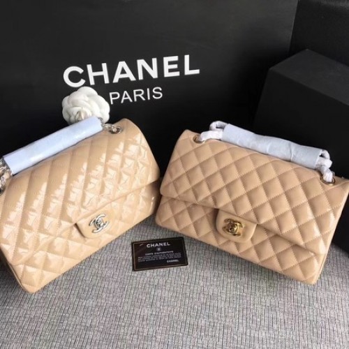 Chanel 2.55 Series Flap Bags Original Leder A1112 Apricot