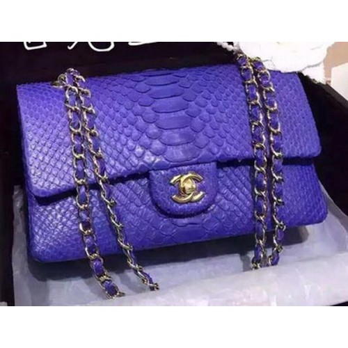 Chanel 2.55 Series Flap Bags Royal Original Pythonleder A1112SA Gold