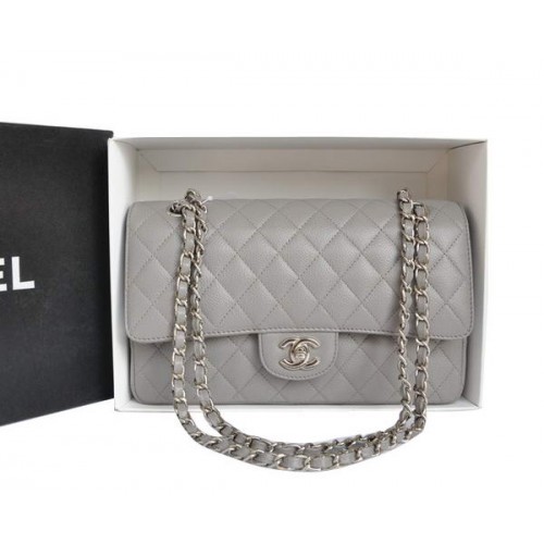 Chanel A1112 2.55 Series Flap Bag Original Kaviarleder Grau
