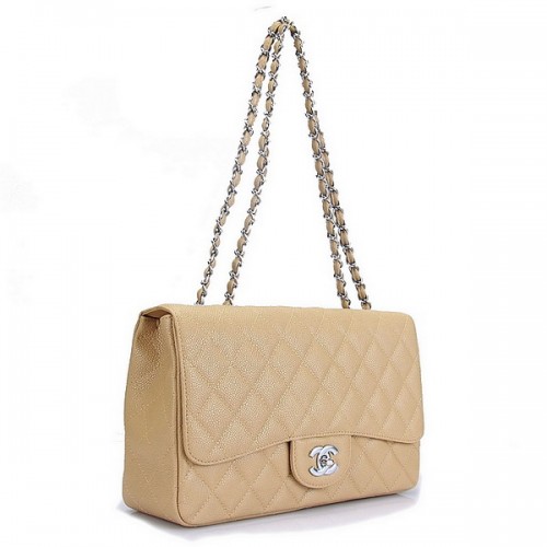 Chanel Caviar Leather Flap Bag A28600 Aprikose