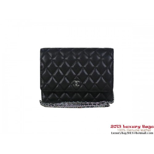 Chanel A33814 Original Cannage Leder Mini Flap Bag Schwarz