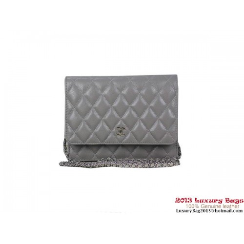 Chanel A33814 Original Cannage Leather Mini Flap Bag Grau