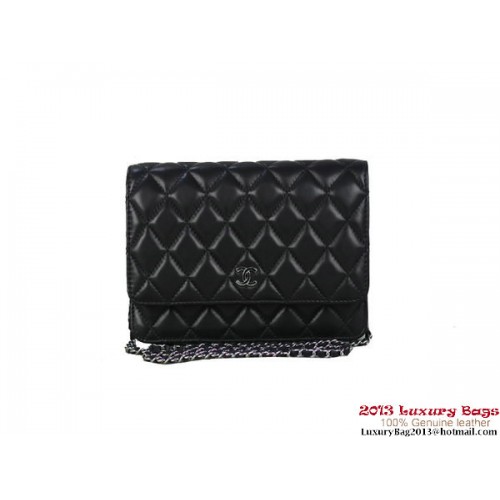 Chanel A33814 Original Leder Mini Flap Bag Schwarz