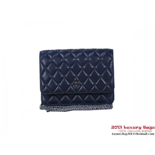 Chanel A33814 Original Leder Mini Flap Bag Dunkelblau
