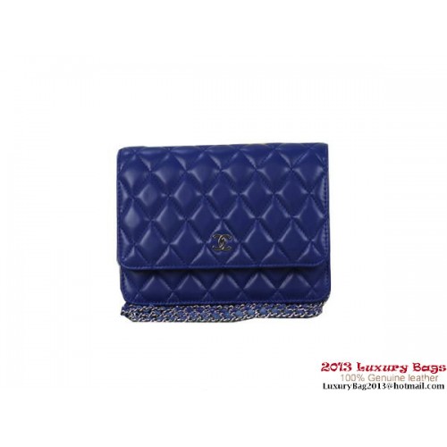 Chanel A33814 Original Leder Mini Flap Bag Königsblau