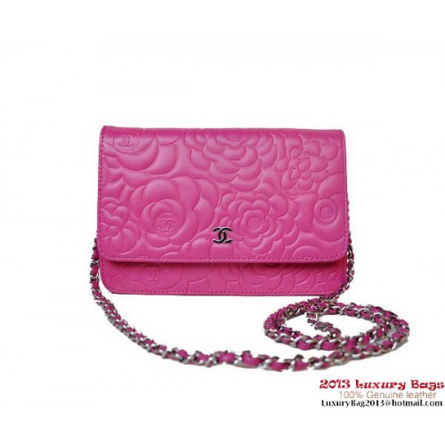 Chanel A47421 Rose Lammleder Mini Flap Bag Silber