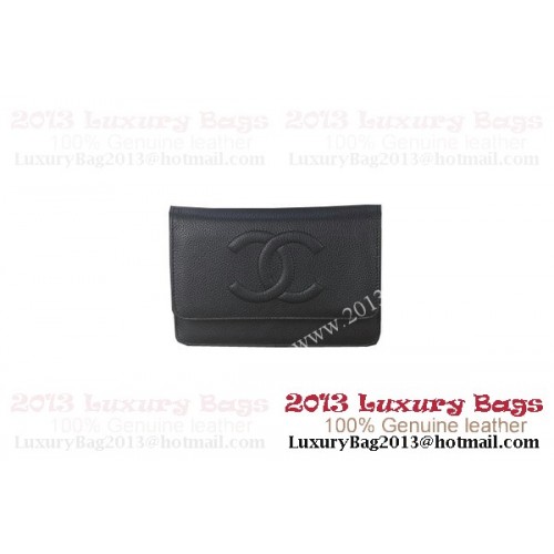 Chanel A48654 Schwarze Original-Mini-Flap-Tasche aus genarbtem Leder