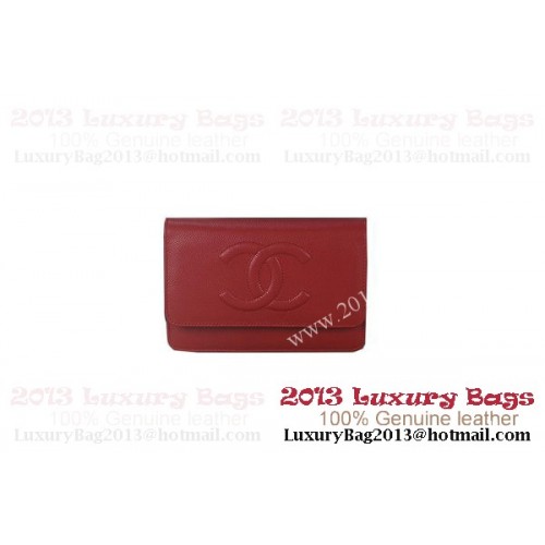 Chanel A48654 Red Original Cannage Patterns Leder Mini Flap Bag