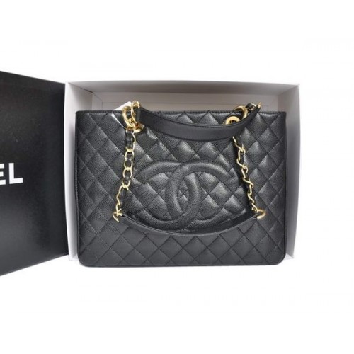 Chanel A50995 Original Caviar Leder Umhängetasche Schwarz