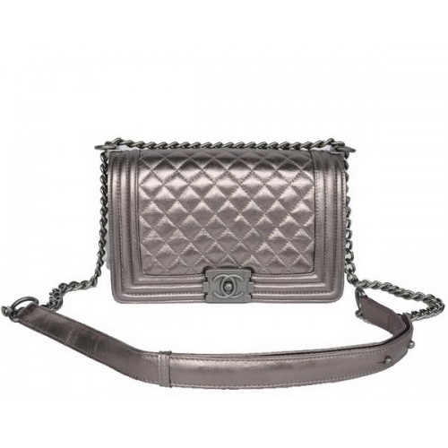 günstig kaufen Chanel A67086 Antique Le Boy Flap Umhängetasche Silber